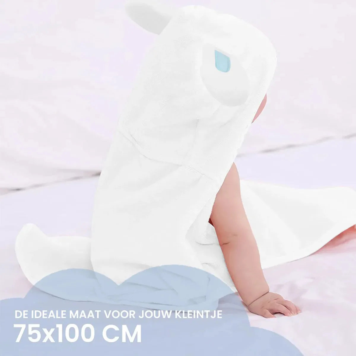 Manta polar multifuncional para bebé Rabbit con capucha - Wrap Blanket - Manta 75x100 cm