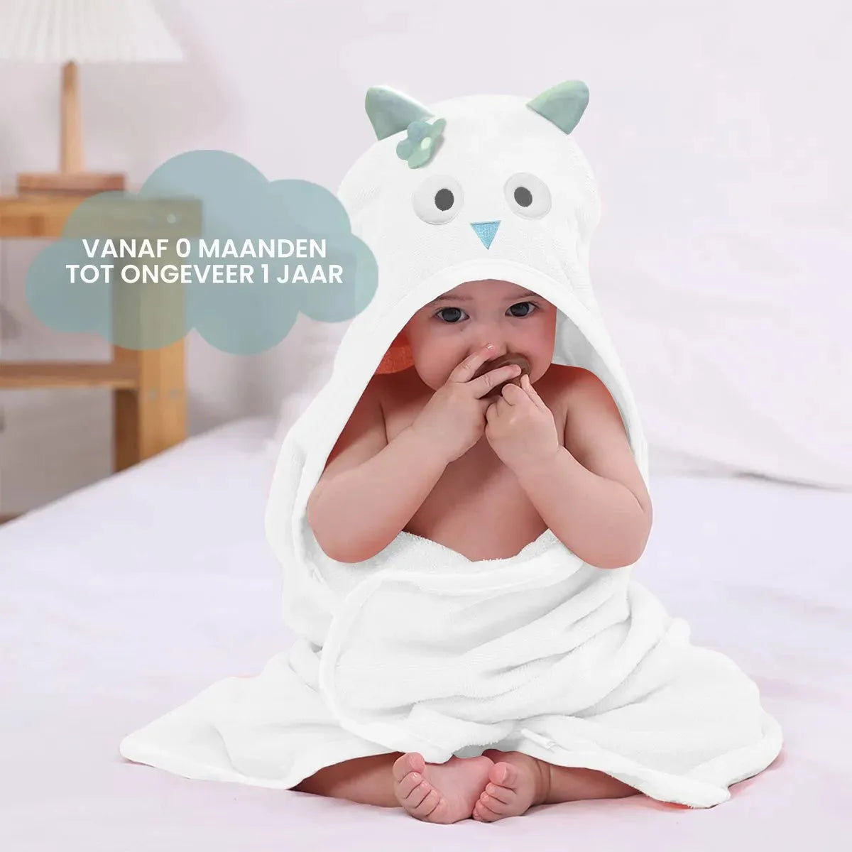 Owl Multifunctional Baby Fleece Blanket with Hood – Swaddle Blanket – Blanket 75x100 cm