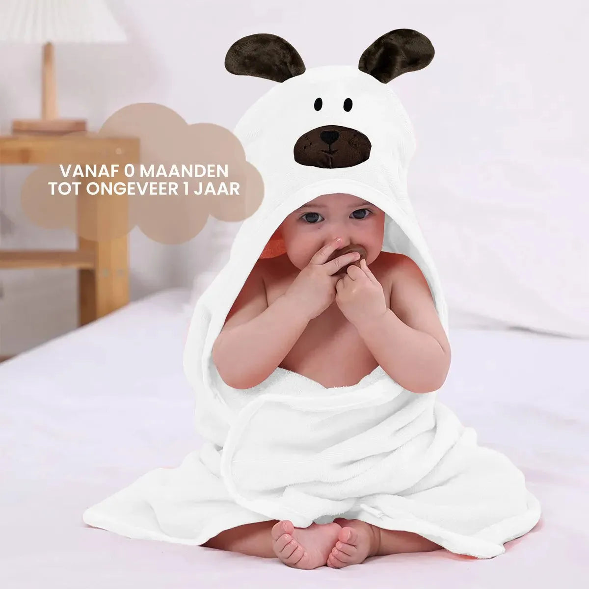 Manta multifuncional de forro polar marrón con capucha Rabbit - Wrap Blanket - Manta 75x100 cm