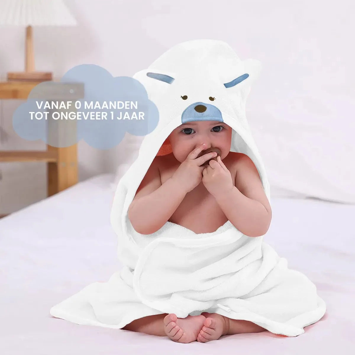Manta polar multifuncional para bebé Rabbit con capucha - Wrap Blanket - Manta 75x100 cm