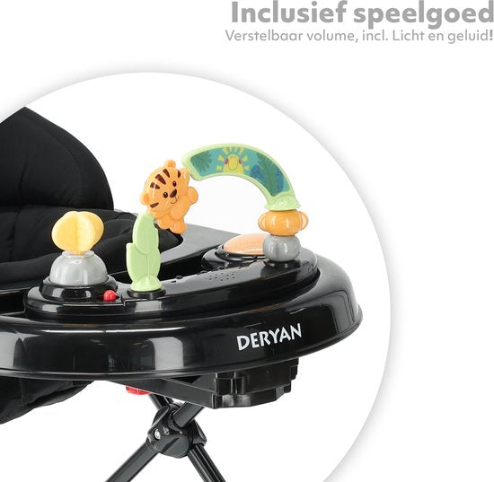 <span>Déambulateur 2-en-1 Noir</span><br>