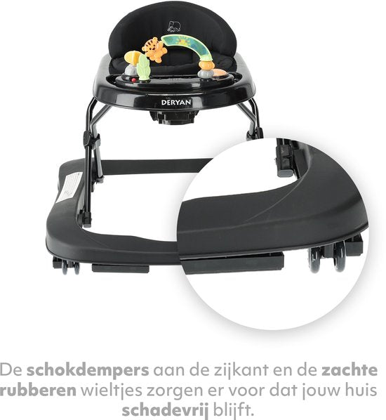 <span>Déambulateur 2-en-1 Noir</span><br>