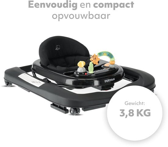 <span>Déambulateur 2-en-1 Noir</span><br>