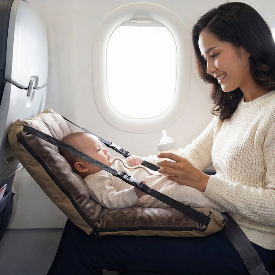 Łóżeczko turystyczne AirTraveller - brązowe