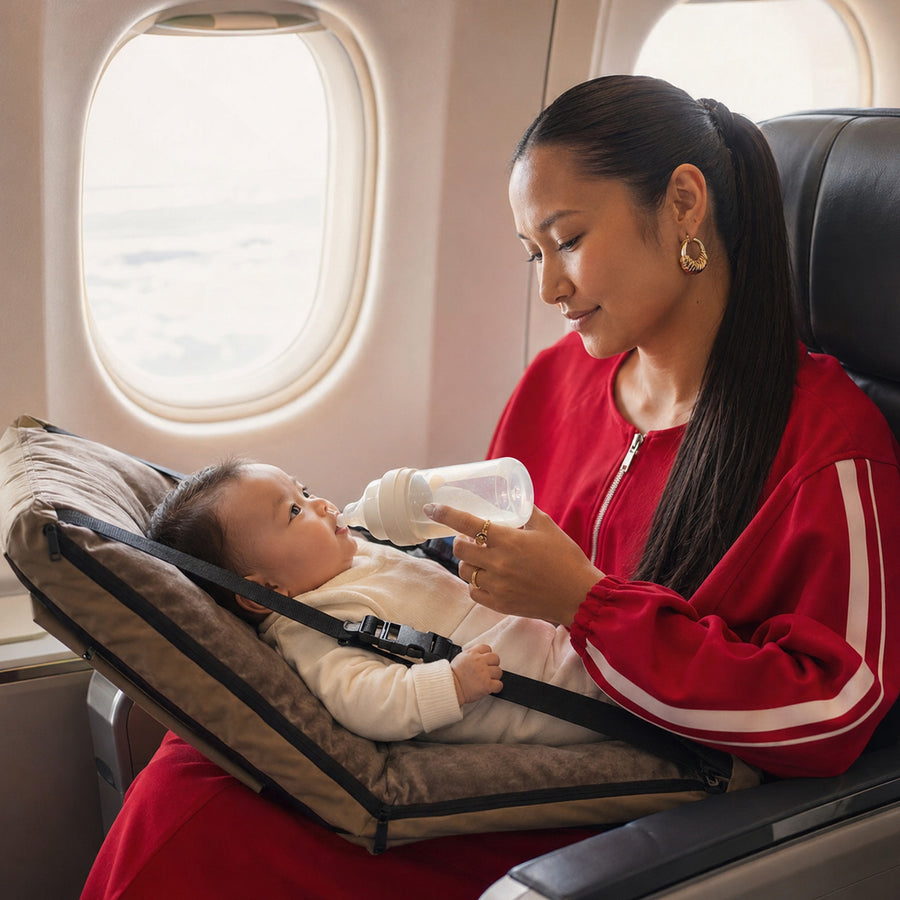 AirTraveller barneseng til fly - brun