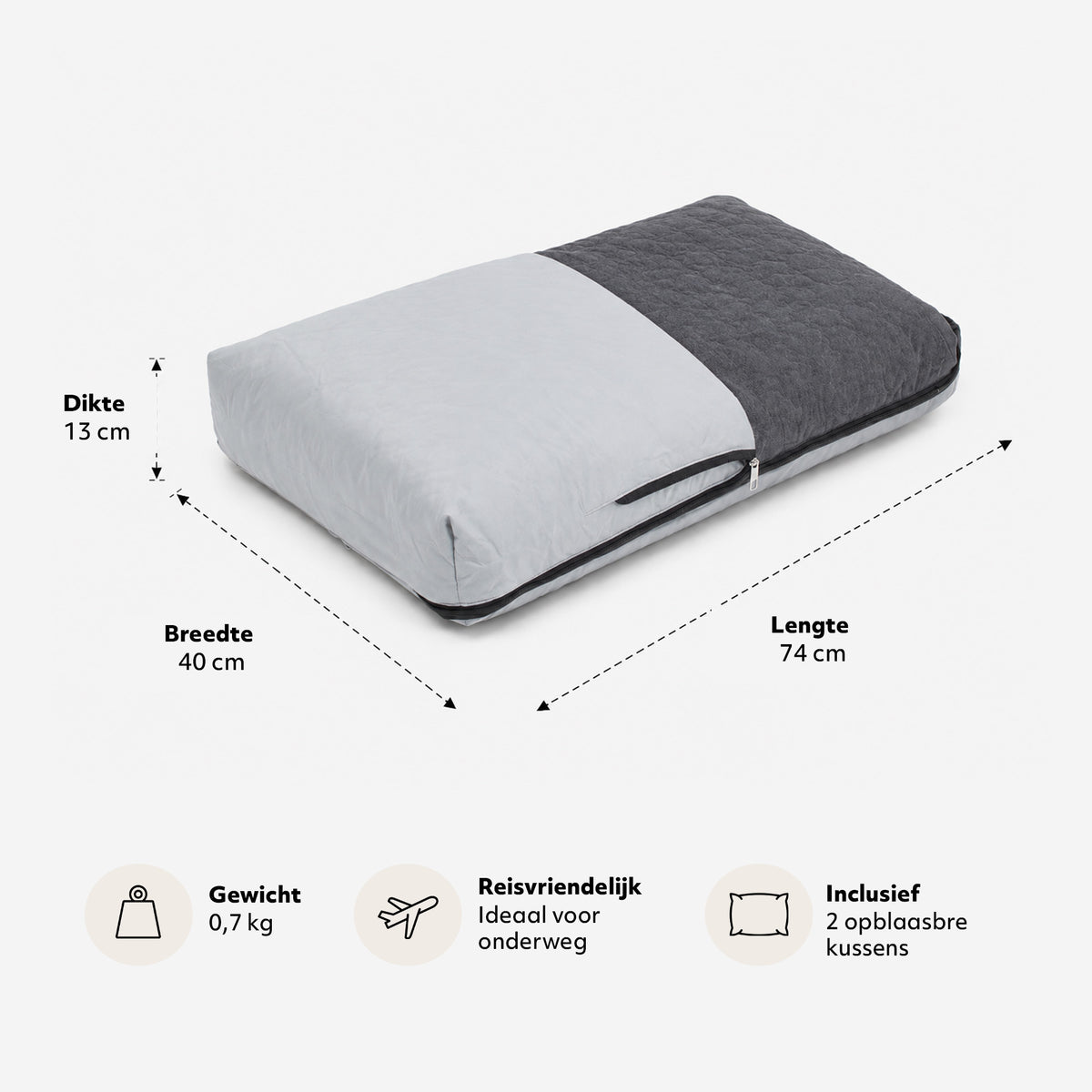 AirTraveller Airplane Bed - Grey