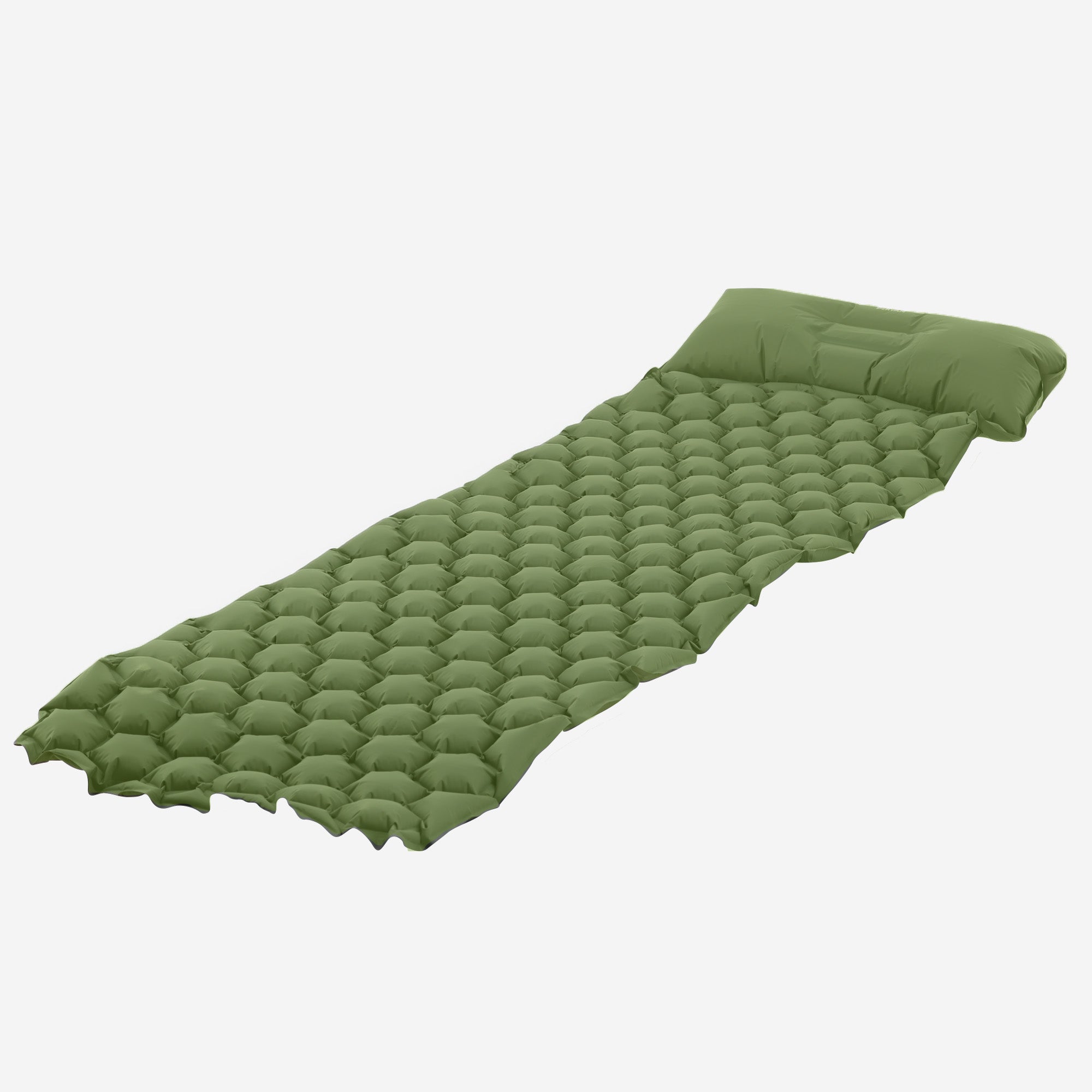 Deryan Air Bed - Zelfopblazend met ingebouwde Pomp - Luchtbed Kamperen - Inclusief tas - Groen
