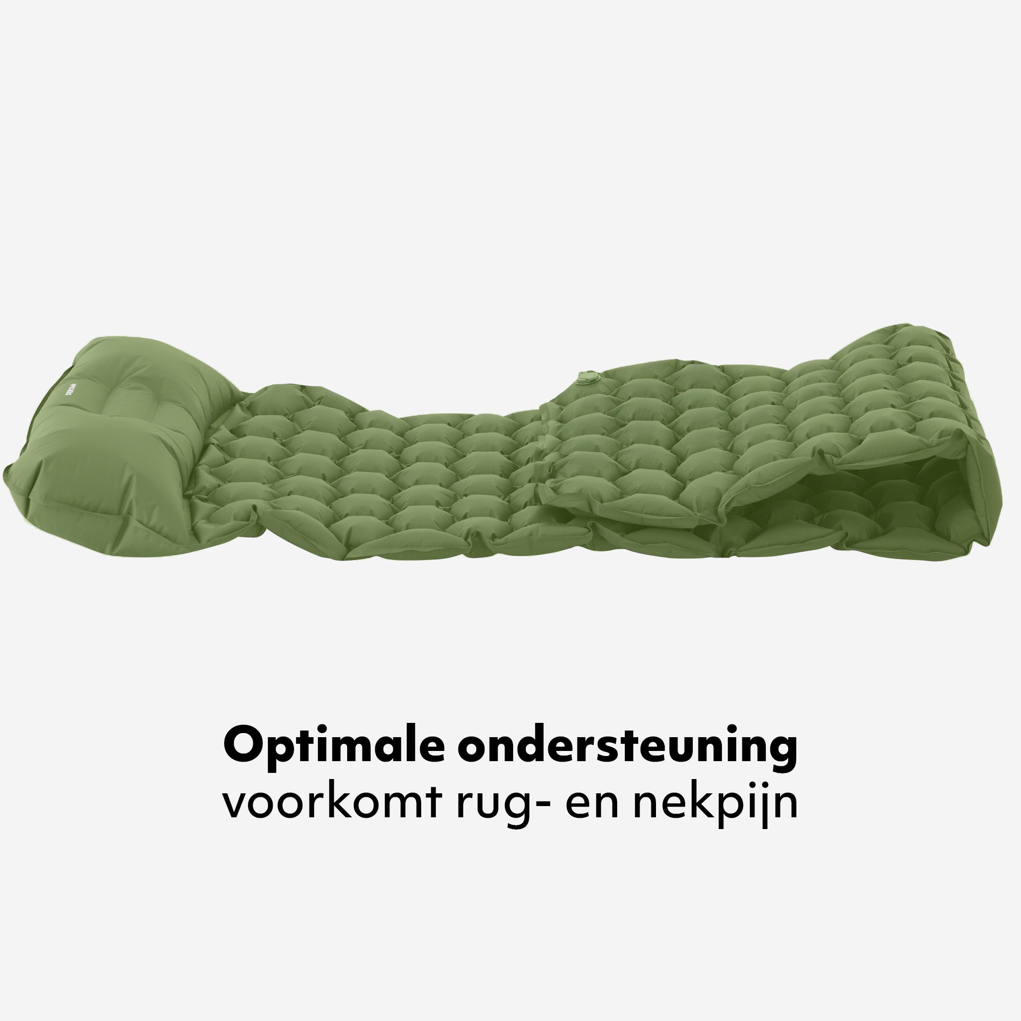 Deryan Air Bed - Zelfopblazend met ingebouwde Pomp - Luchtbed Kamperen - Inclusief tas - Groen