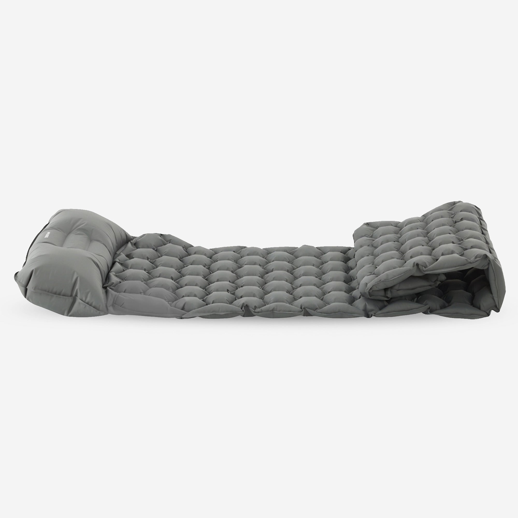Deryan Air Bed - Zelfopblazend met ingebouwde Pomp - Luchtbed Kamperen - Inclusief tas - grijs