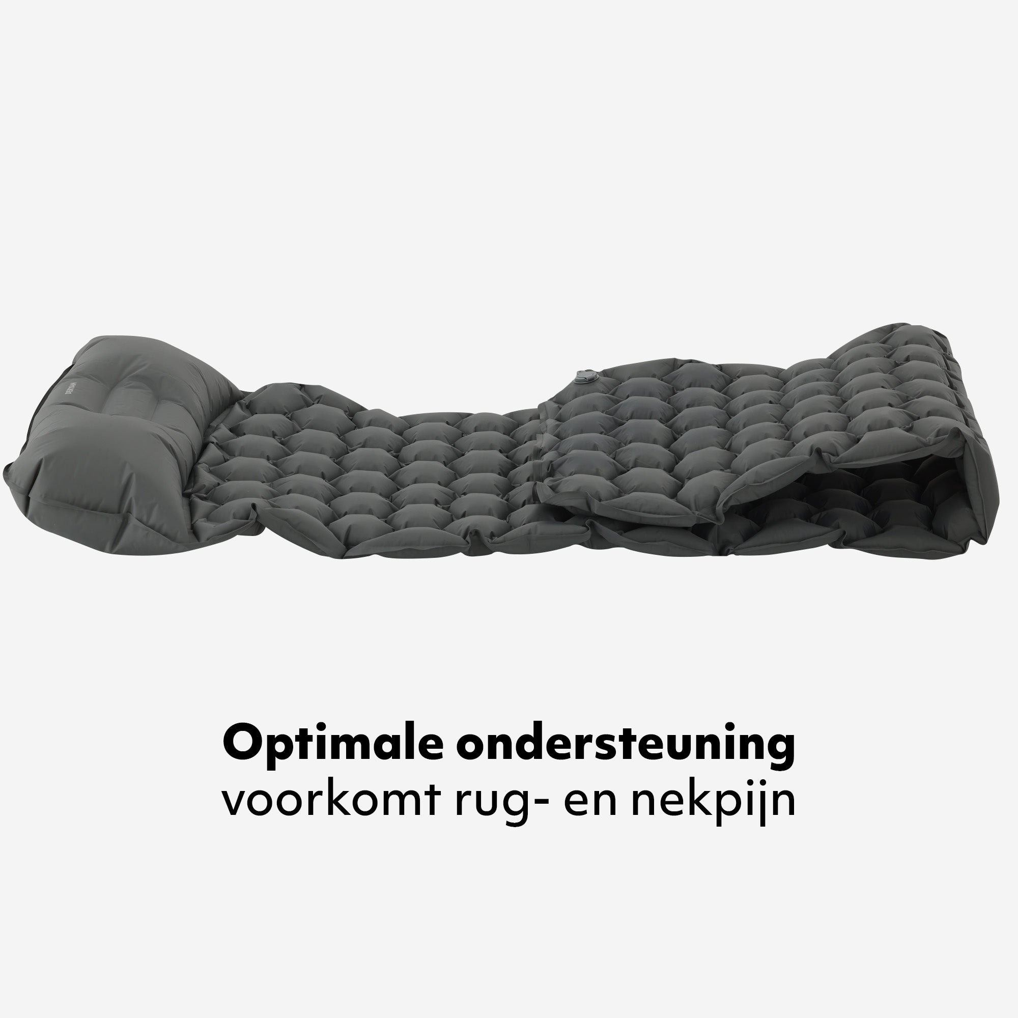 Deryan Air Bed - Zelfopblazend met ingebouwde Pomp - Luchtbed Kamperen - Inclusief tas - grijs