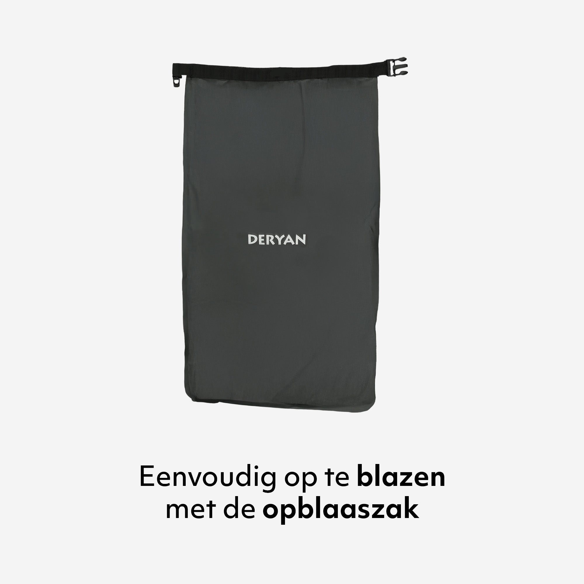 Deryan Air Bed - Zelfopblazend met ingebouwde Pomp - Luchtbed Kamperen - Inclusief tas - grijs