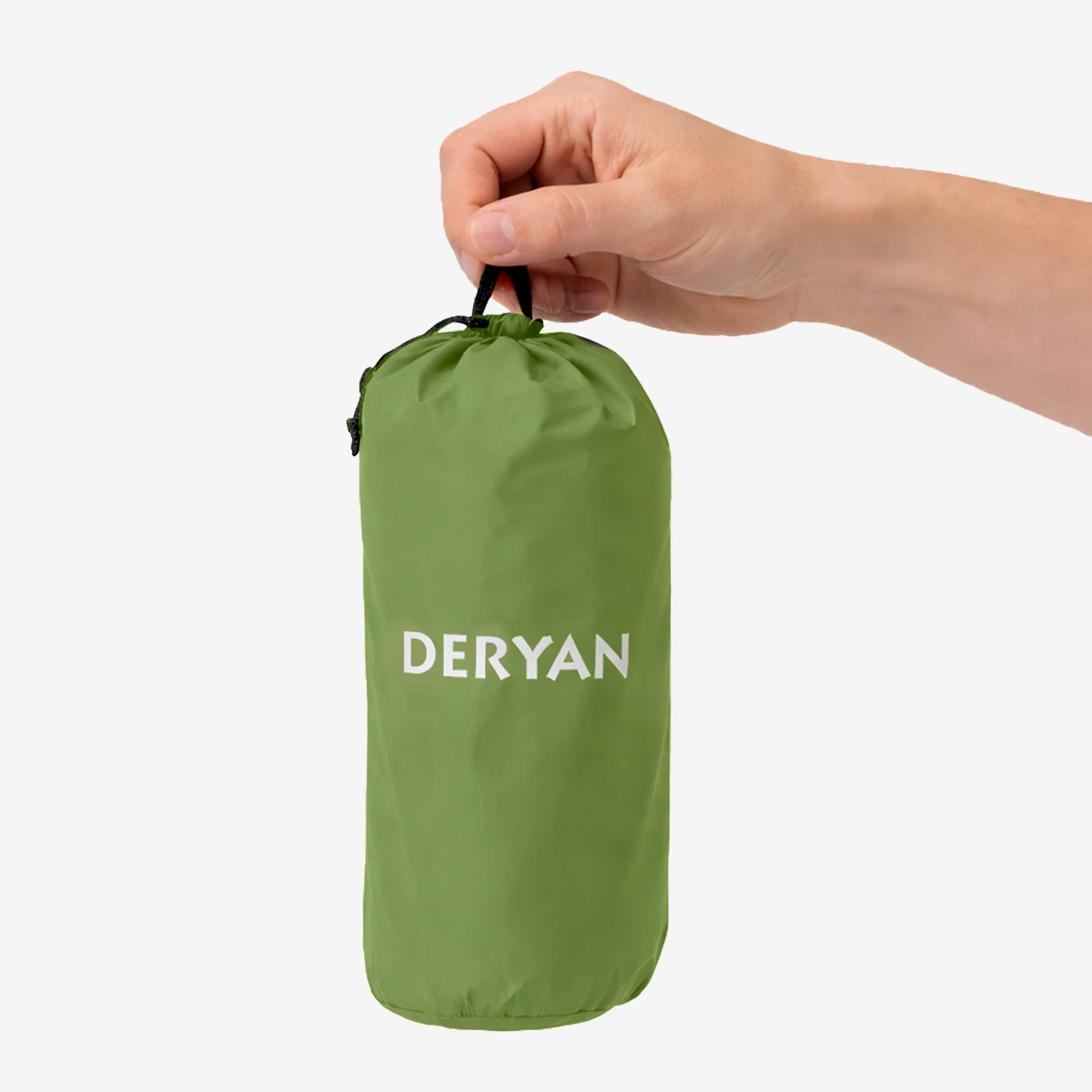 Deryan Bed - Self-inflating with built-in pump - Camping air mattress - Includes carrying bag - Green