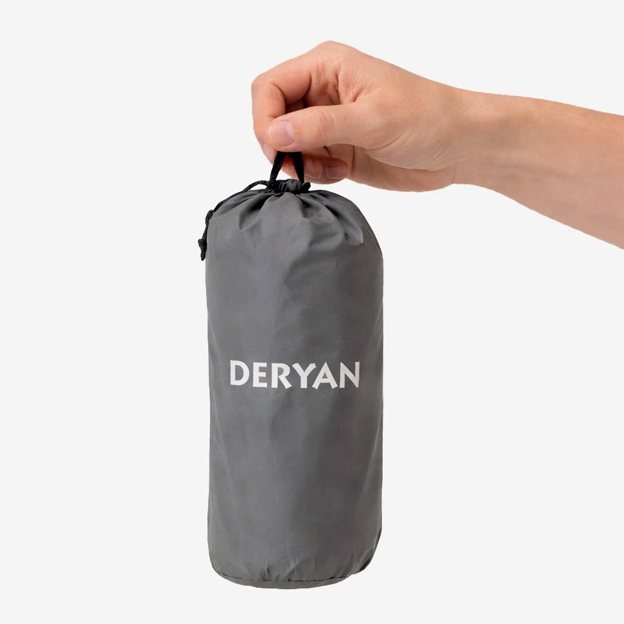 Deryan Bed - Self-inflating with built-in pump - Camping air mattress - Includes carrying bag - gray