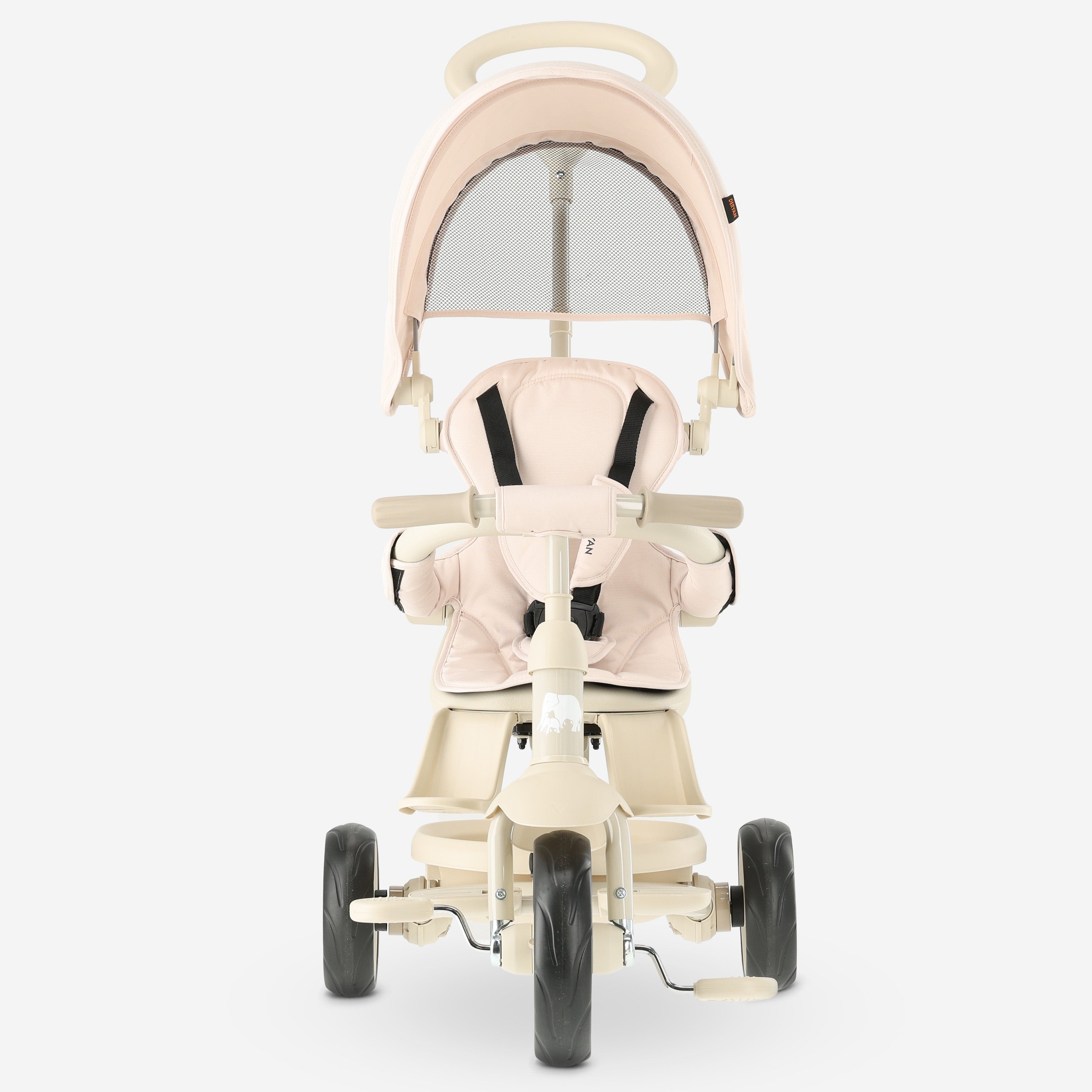 Adventurer Driewieler met duwstang Beige