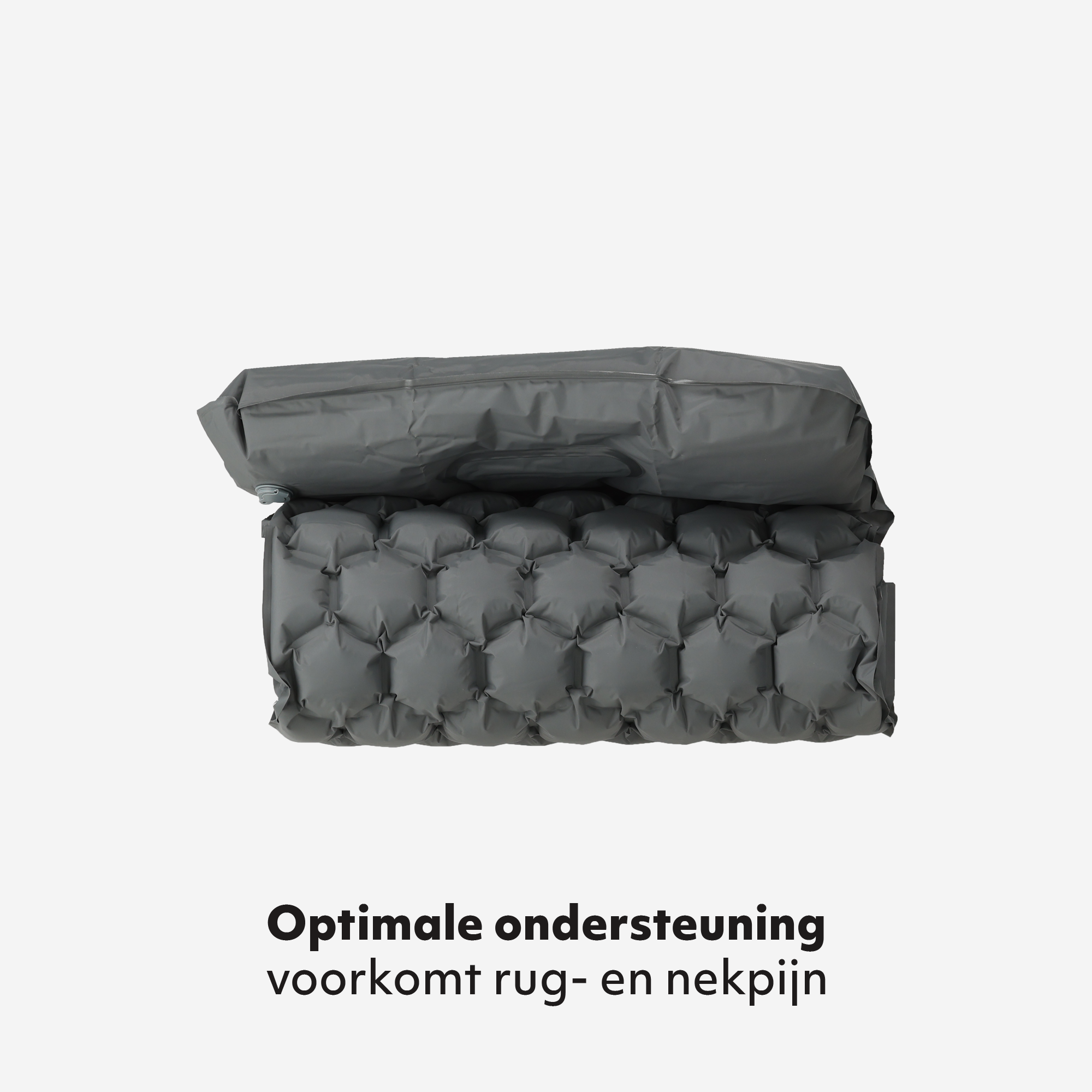 Deryan Air Bed - Zelfopblazend met ingebouwde Pomp - Luchtbed Kamperen - Inclusief tas - grijs