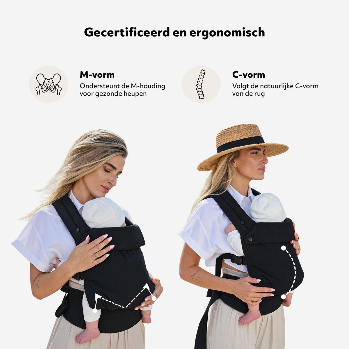 Porte-bébé Amora Noir