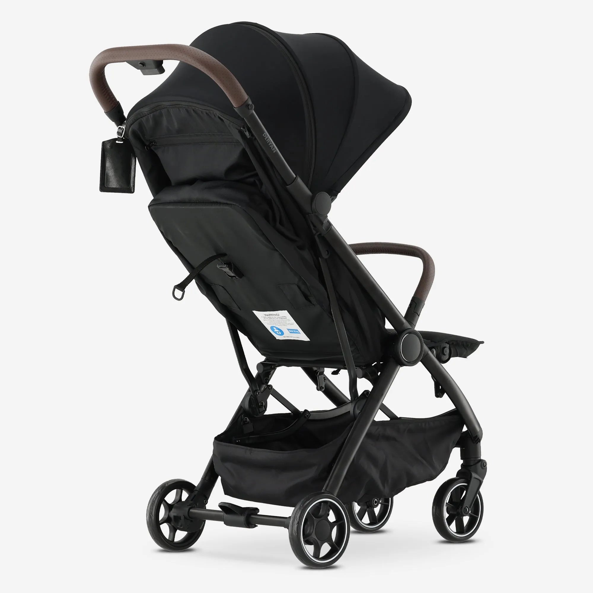 DERYAN Buddy Altalena Neonato Ergonomica, Pieghevole, Regolabile 3 Posizioni, Da 0 A 9 Kg – In Nero