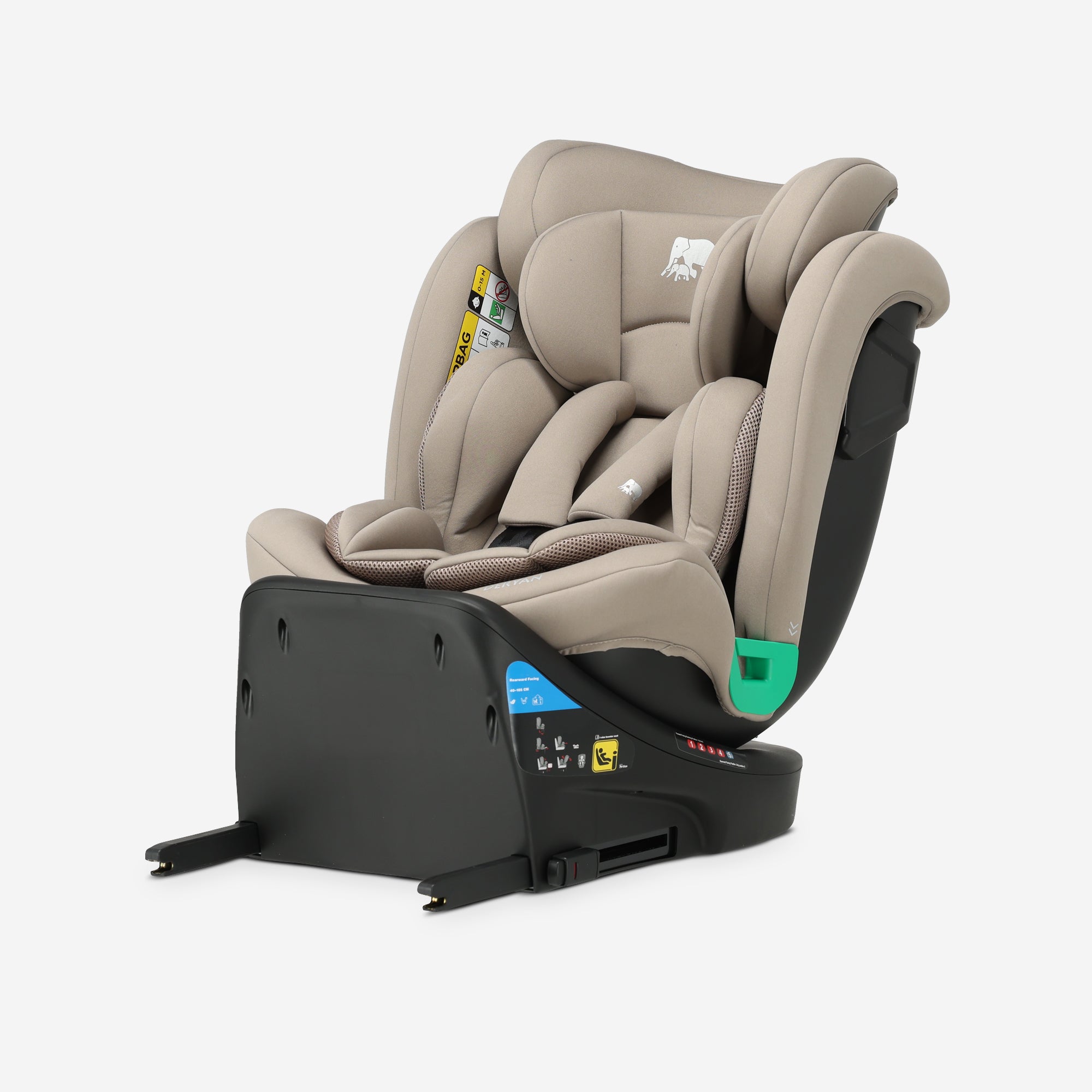 Chase Luxe i-Size Autostoel - 0-36kg - Isofix steunpoot - 360 draaibaar - Nougat