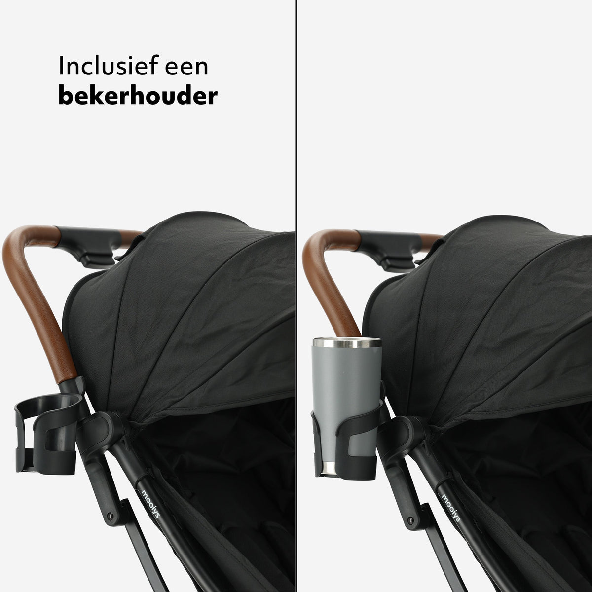 Mooiys Ash Stroller - Compact Stroller - Black