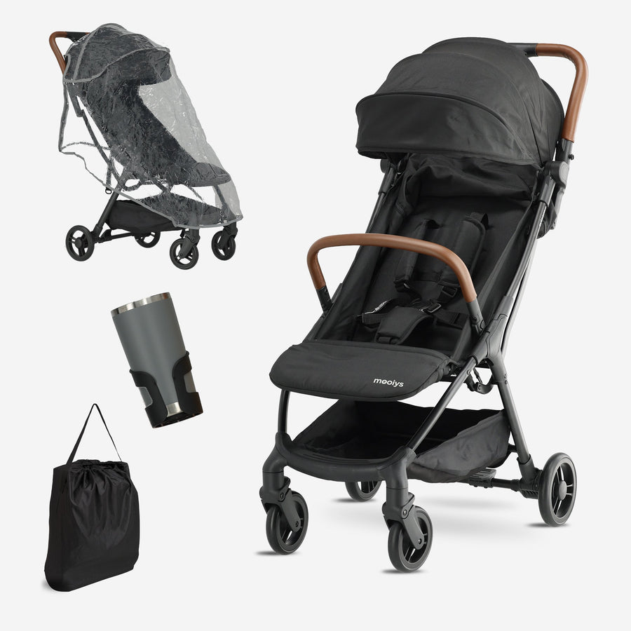 Mooiys Ash Stroller - Compact Stroller - Black