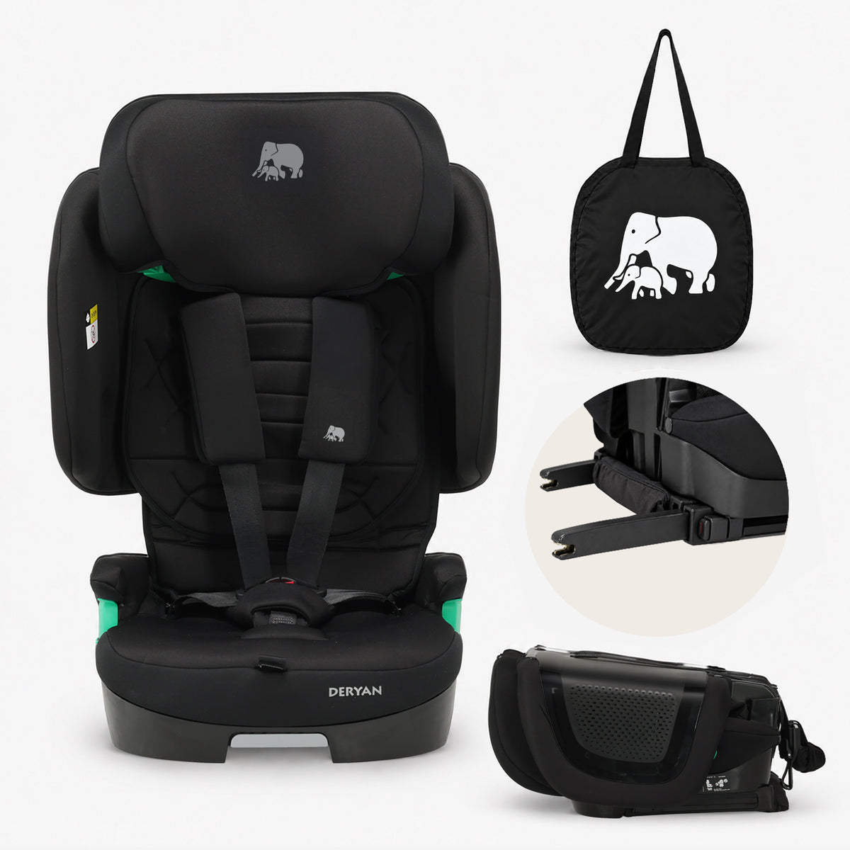 Cleo bilsete 76-150 cm - Isofix - sammenleggbar inkl. bæreveske