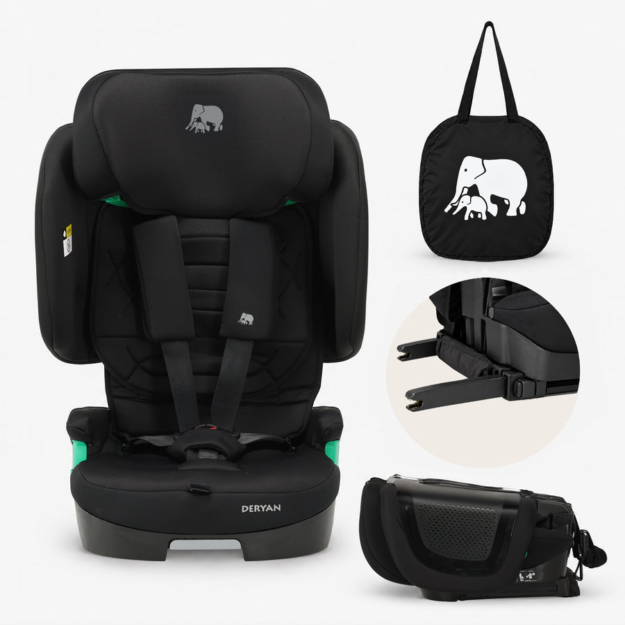 Cleo Car Seat 76–150 cm - Isofix - Foldable, Includes Carry Bag