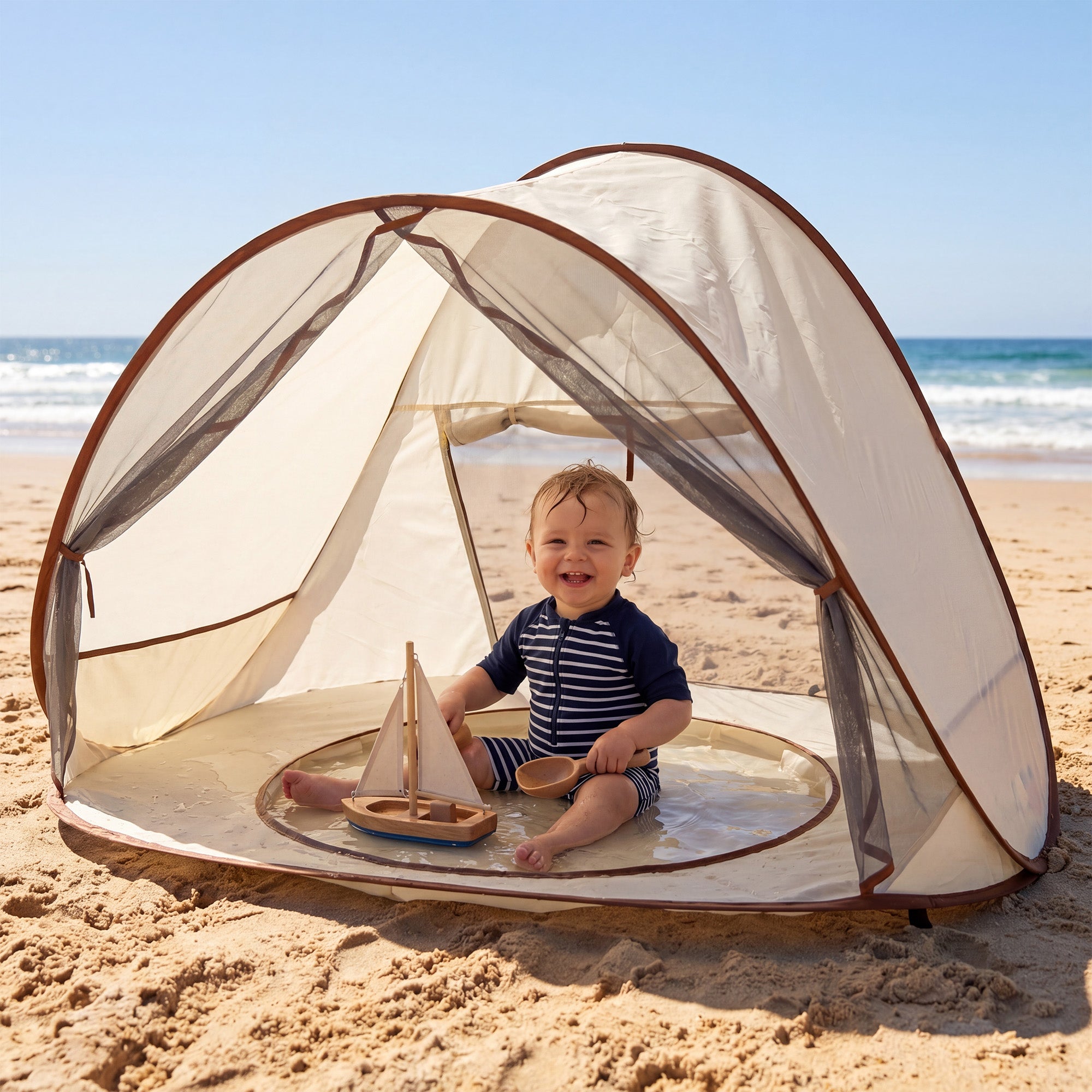 Tente de plage pop-up 3-en-1 UPF 50+