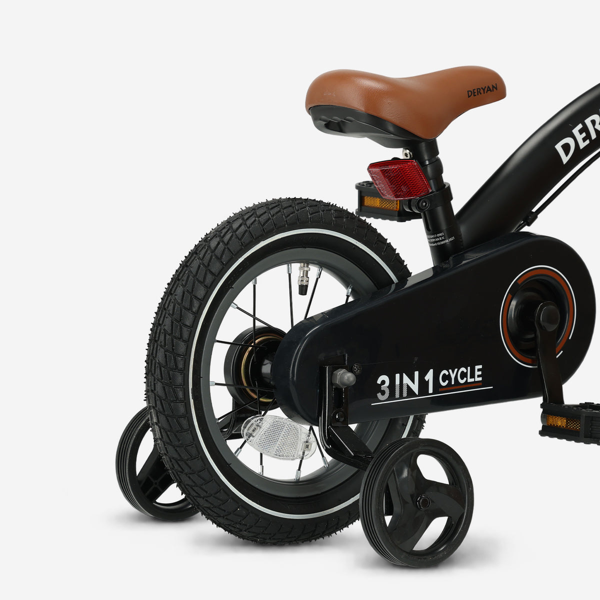 Luxury Kids Bike 12 inch - 3 in 1 - Balance Bike Black
