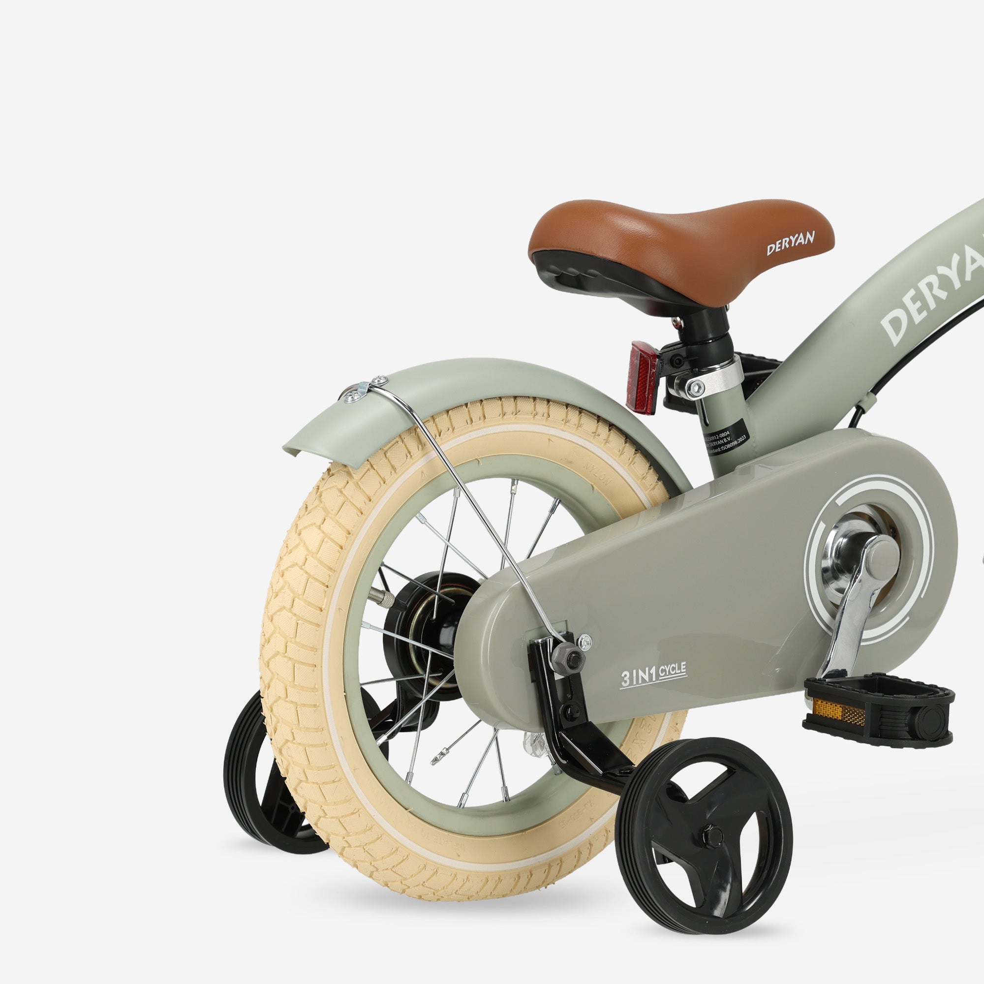 Vélo de luxe pour enfants 12 pouces - 3 en 1 - vélo de marche Vert