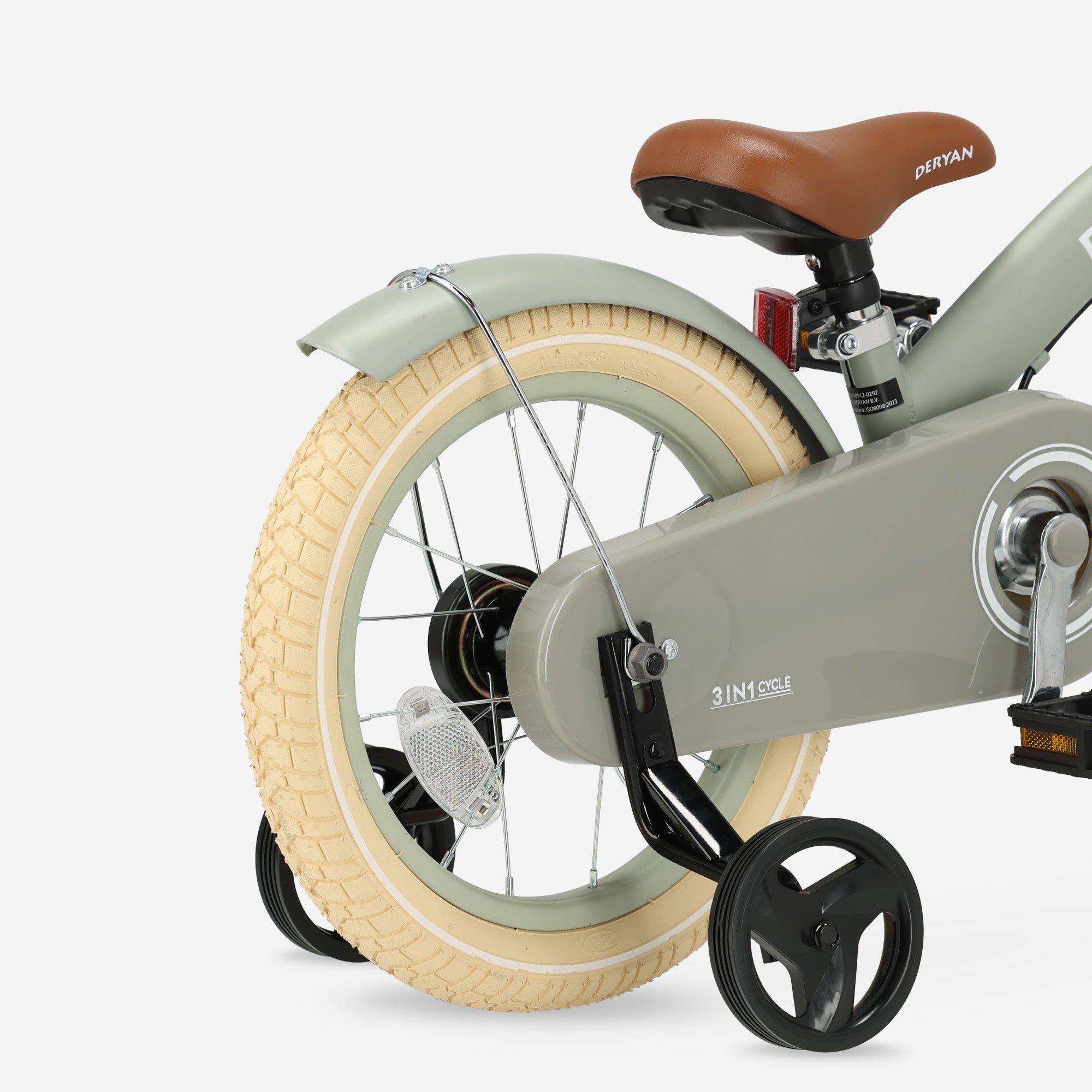 Deryan 3-in-1 Kinderfiets 14 inch - Loopfiets - Inc. zijwieltjes DERYAN Deryan 3-in-1 Kinderfiets 14 inch - Loopfiets - Inc. zijwieltjes DERYAN
