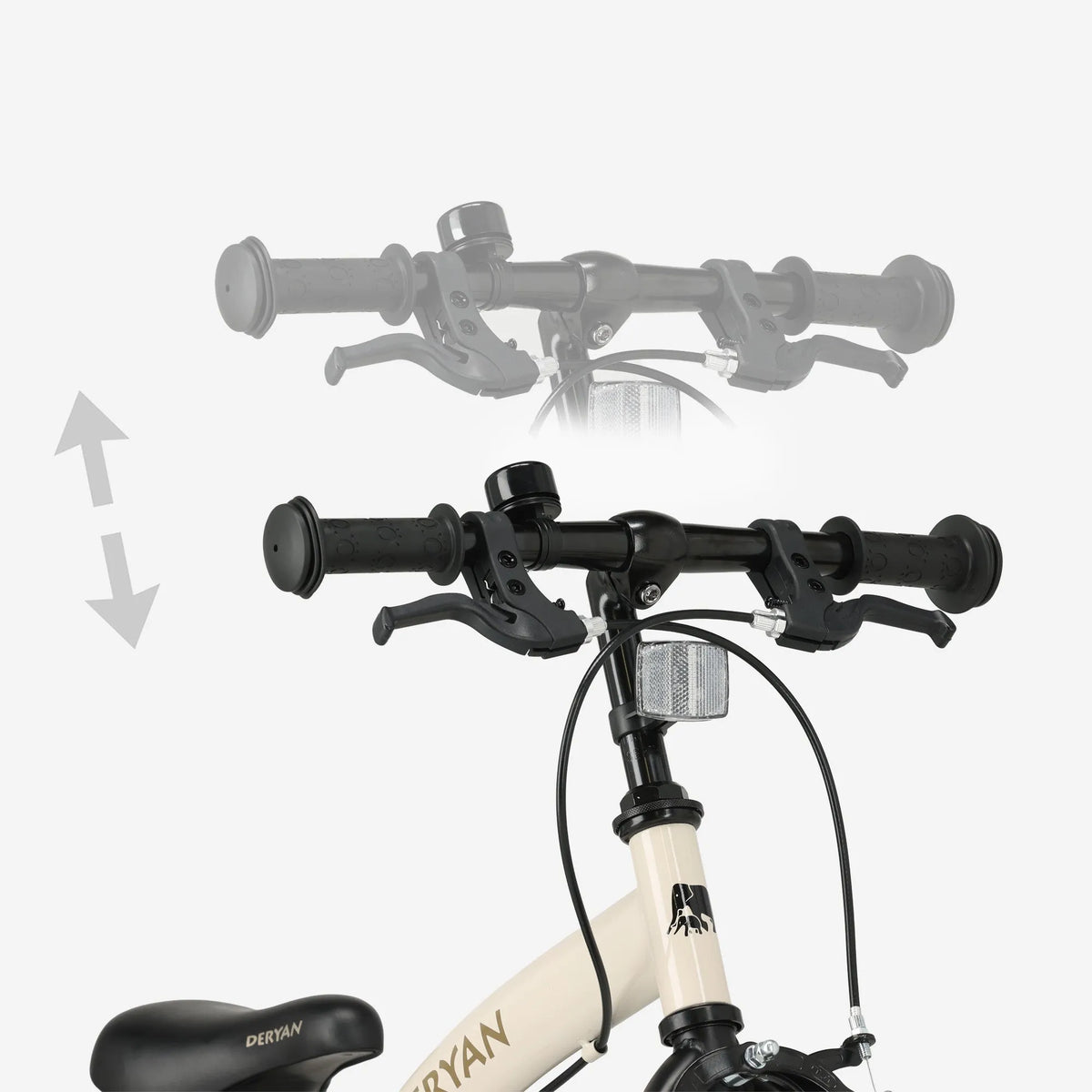 Luksusbørnecykel 14 tommer – 3-i-1 – løbecykel Sand