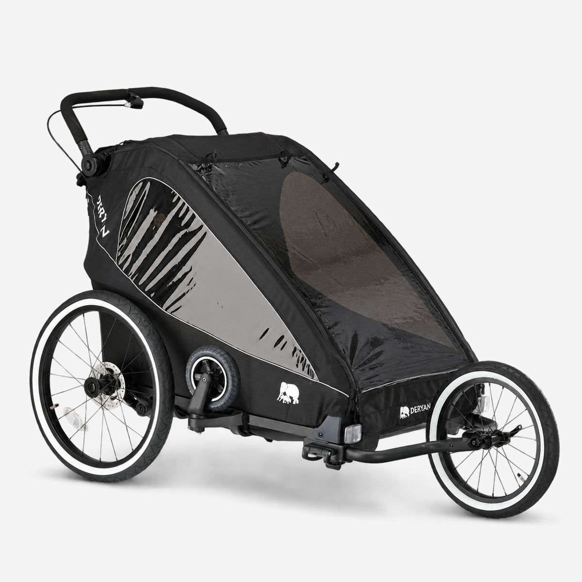 Luxury Bike Trailer V2 - Stroller - Jogging Stroller Black