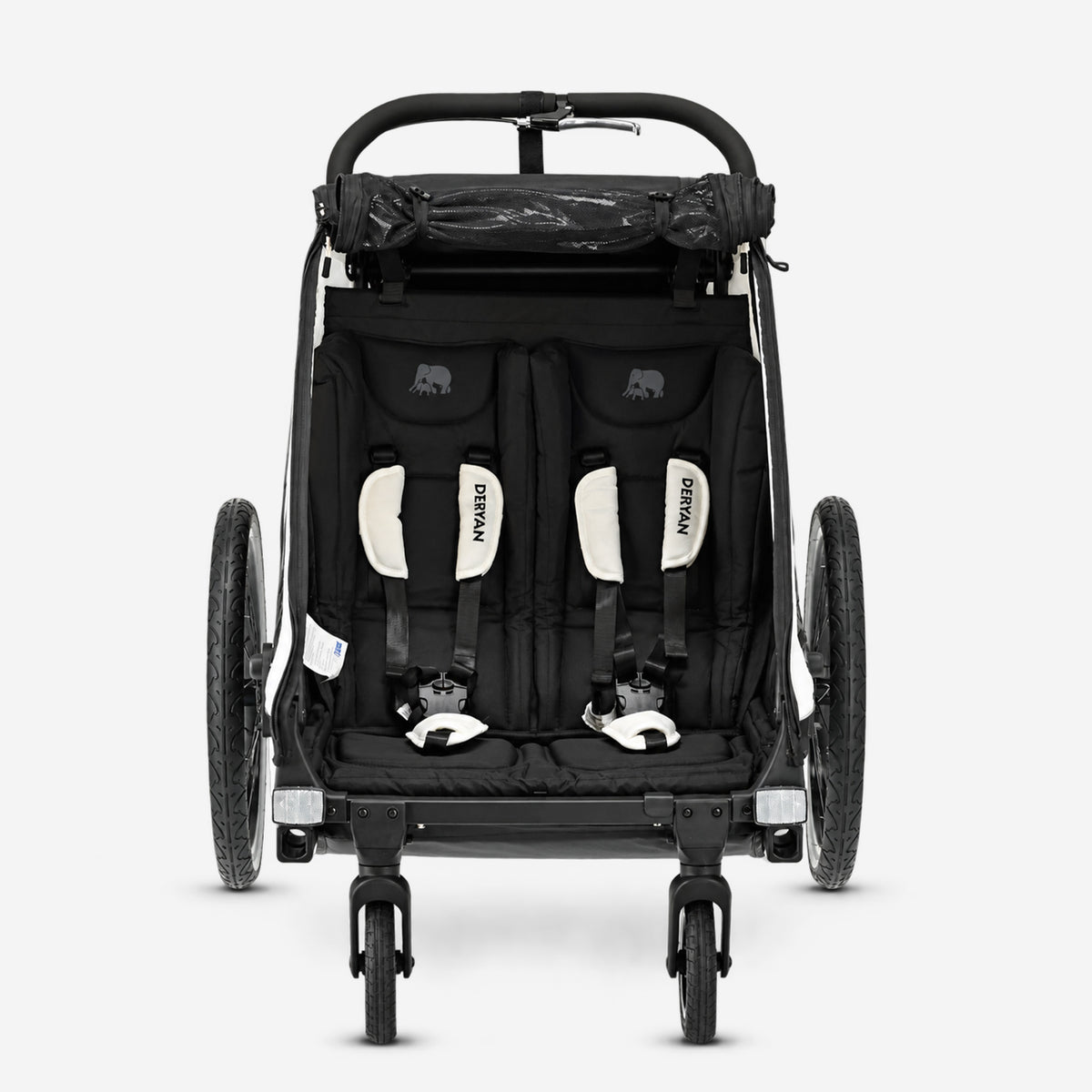 Luxus-Fahrradanhänger V2 – Wanderwagen – Laufkinderwagen Cream