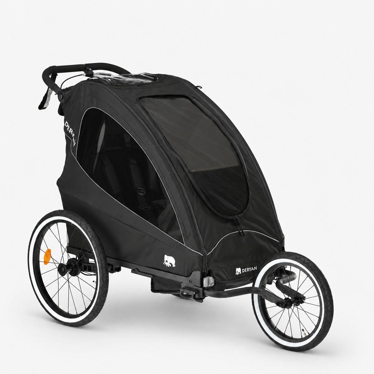 Rimorchio da bicicletta di lusso 3 in 1: passeggino e jogger - 1 posto
