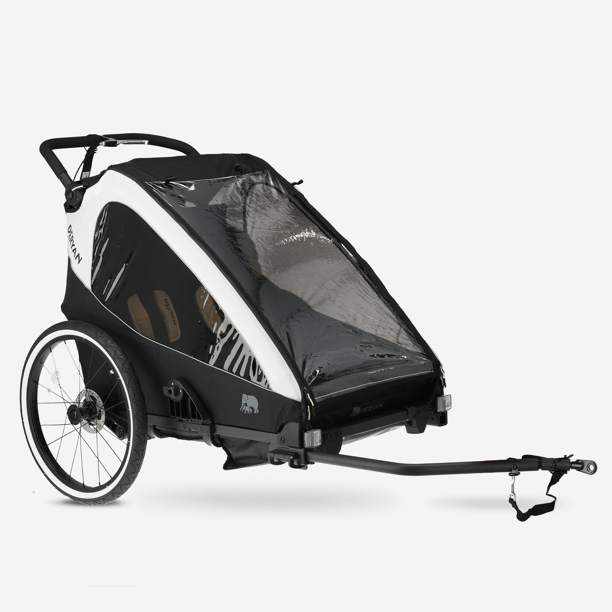 Luxe Fietskar V2 - Wandelwagen - Hardloopkinderwagen Cream