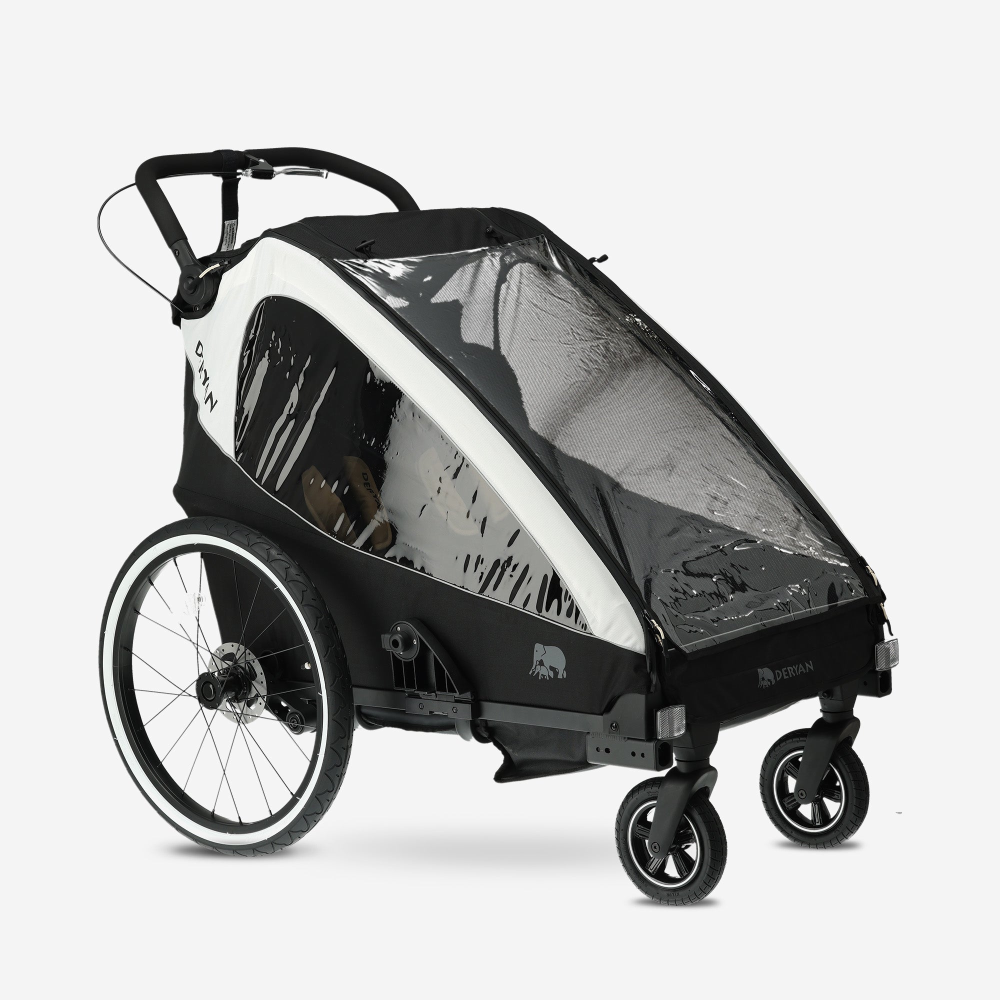 Luxe Fietskar V2 - Wandelwagen - Hardloopkinderwagen Cream