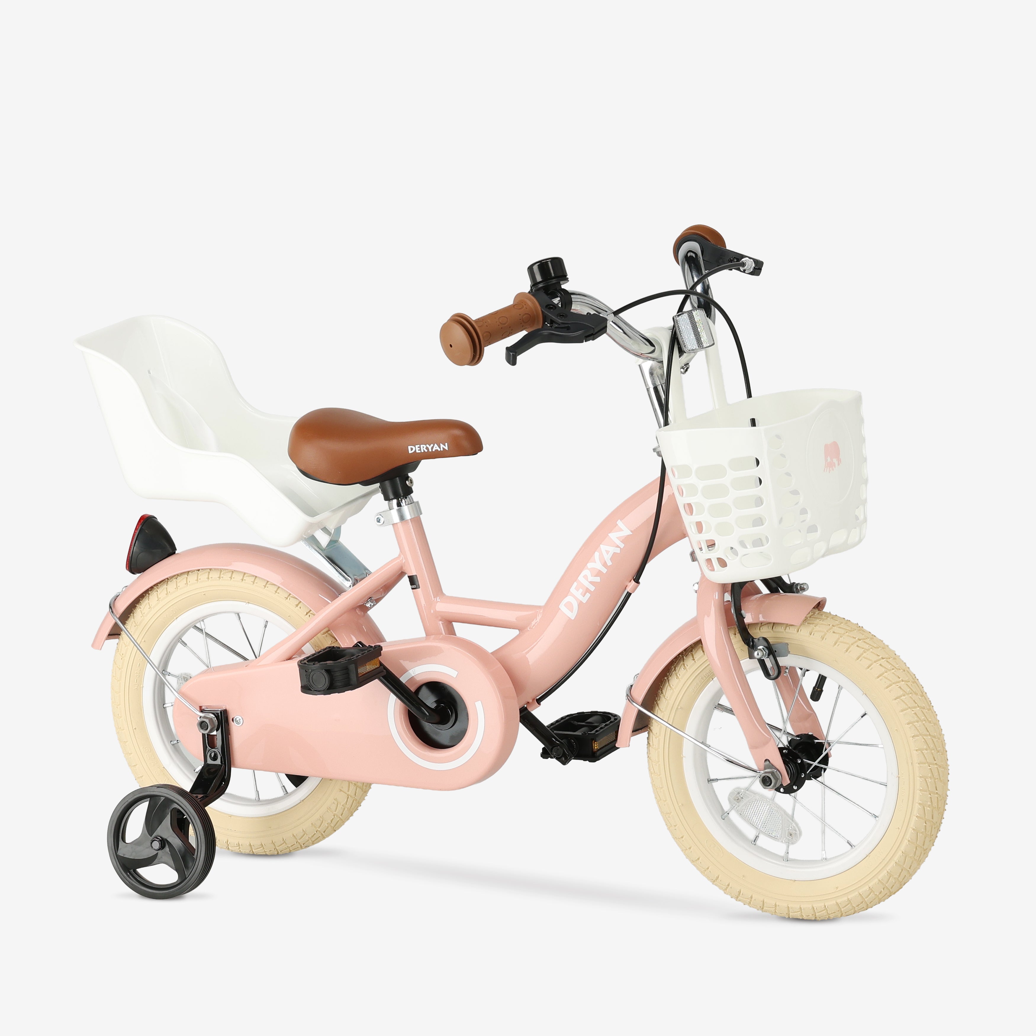 Zoey kinderfiets met mandje 12 inch - Roze