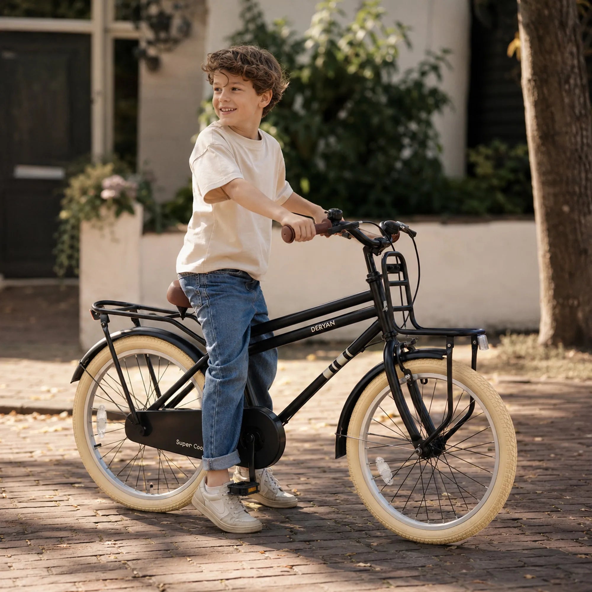 Bicicleta infantil Cooper con caballete - 20 pulgadas