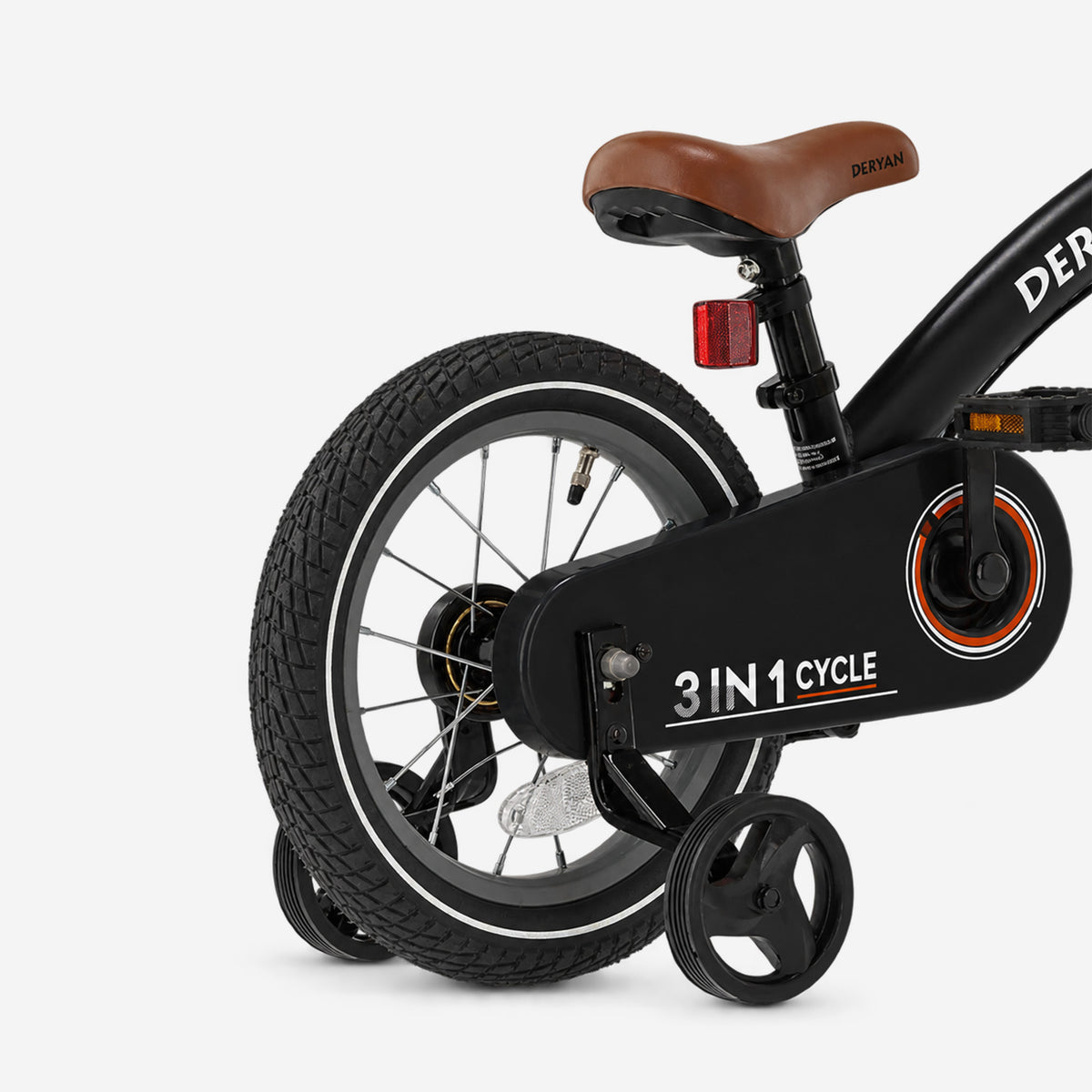 Vélo de luxe pour enfants 14 pouces - 3 en 1 - draisienne Noir