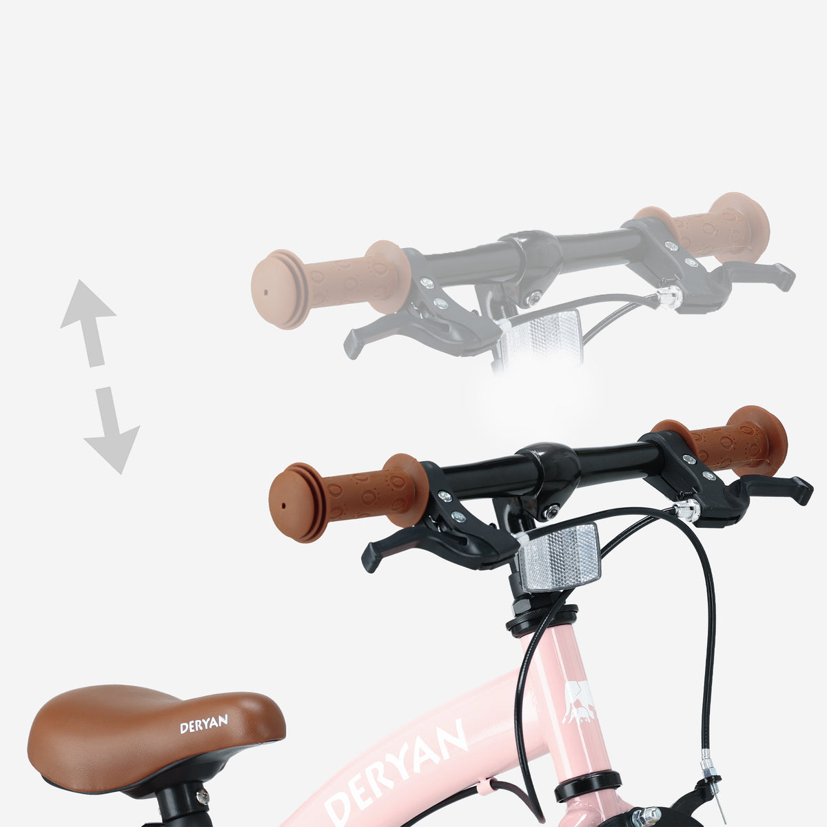 Luxe Kids Bike 14 inch - 3 in 1 - balance bike - Pink