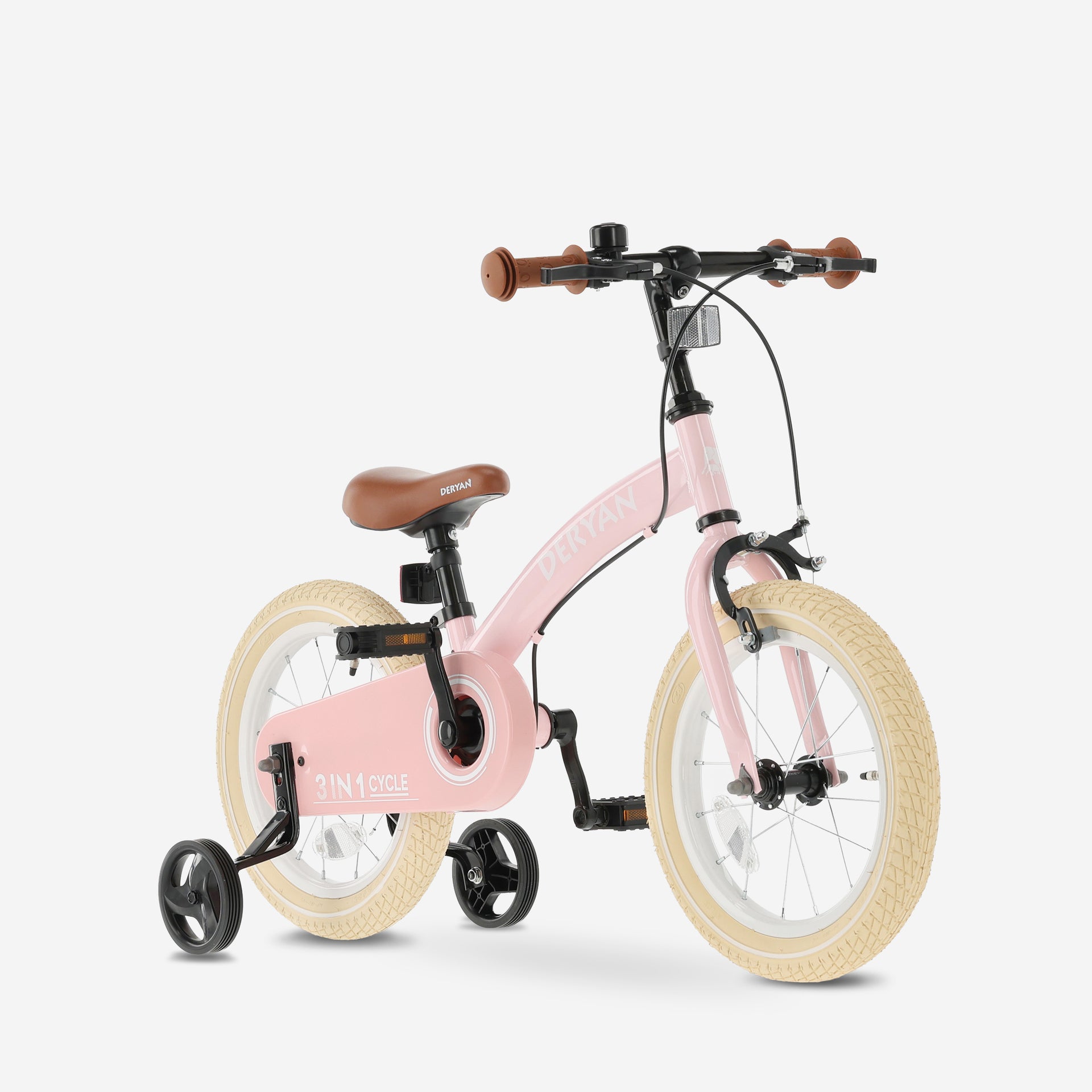 Luxus Kinderfahrrad 14 Zoll - 3 in 1 - Laufrad