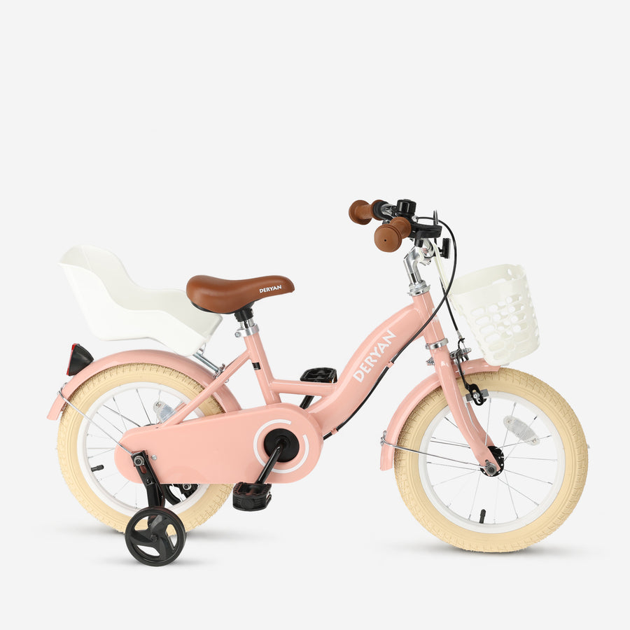 Bicicleta para niñas Zoey de 14 pulgadas con cestita - Rosa