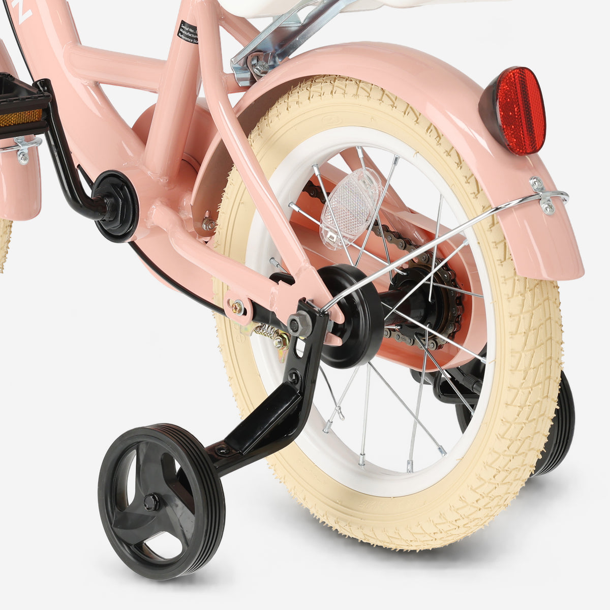 Zoey Mädchenfahrrad, Kinderfahrrad 14 Zoll mit Korb – Rosa