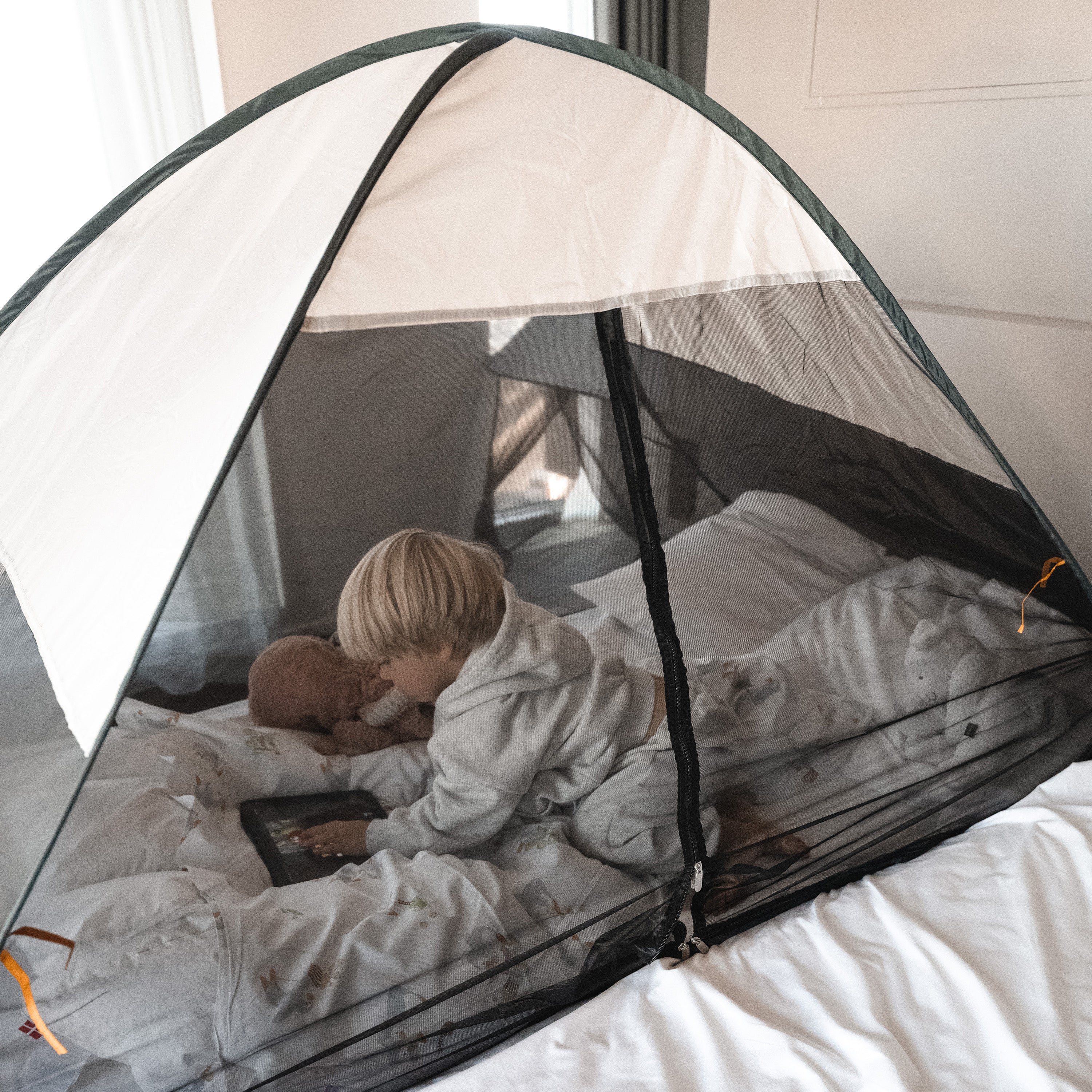 Bed Tent Pop-up Cream 200x90