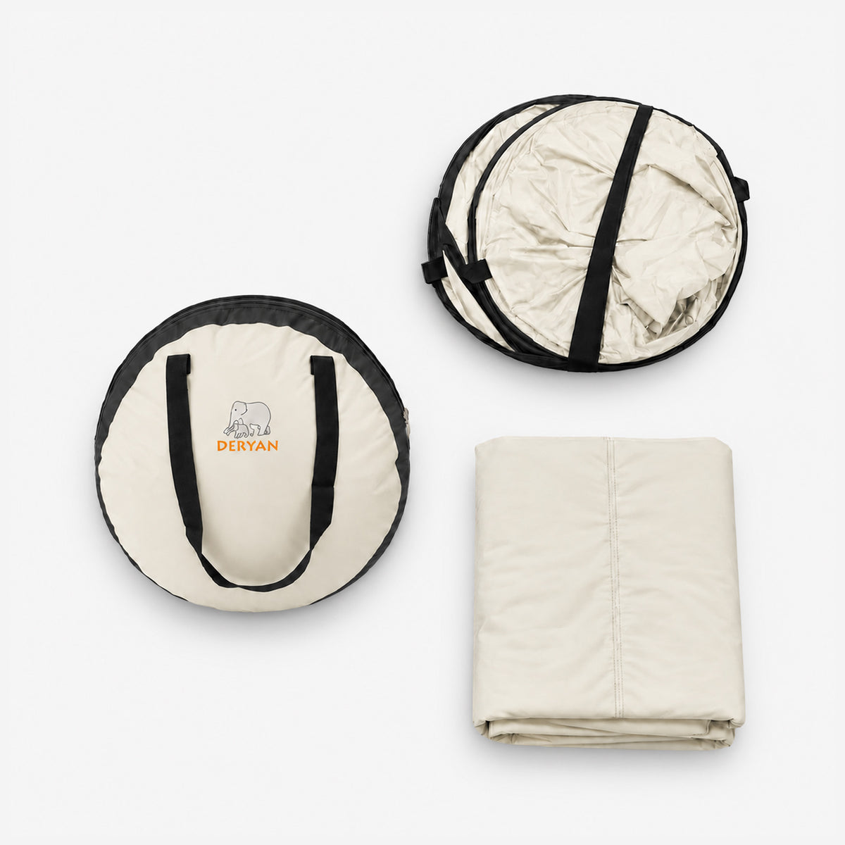 BabyBox Baby Tent Camping Crib + Cotton Blanket - Ivory