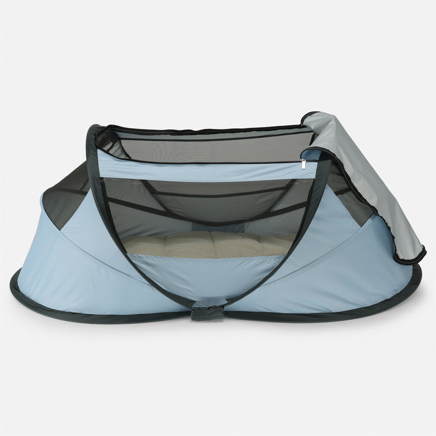 BabyBox babytelt Camping-seng + bomuldstæppe - Sky Blue