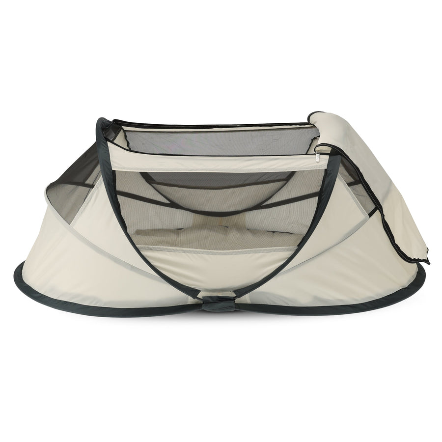 BabyBox: lettino da campeggio con tenda + copertina in cotone - Crema