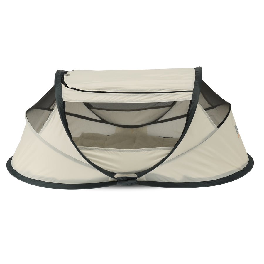 BabyBox: lettino da campeggio con tenda + copertina in cotone - Crema