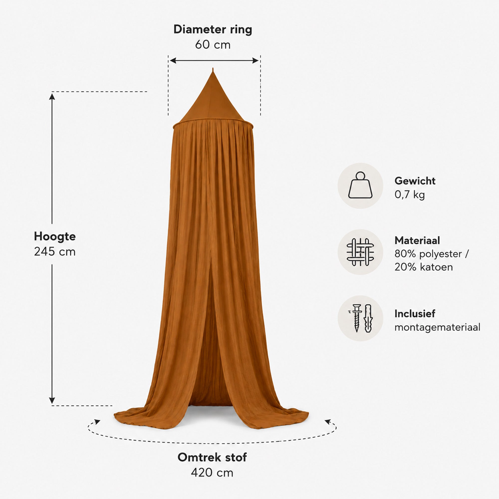 Baby Mosquito Net Caramel