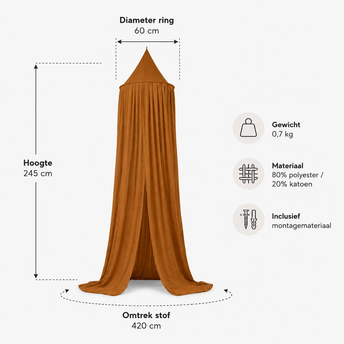 Baby Mosquito Net Caramel